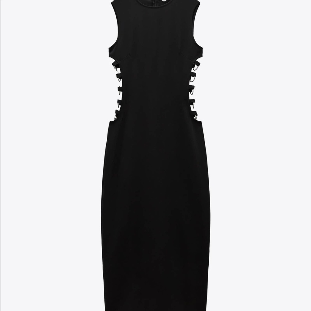 ZARA SIDE RING DRESS BLACK - Picture 6 of 10